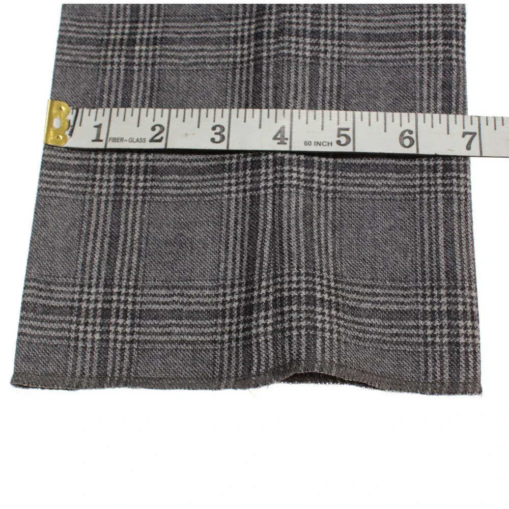 PT Torino NWT Pleated Dress Pants Size 50 (US 34) Super 100s in Gray Plaid Wool